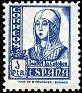Spain 1937 Isabel La Catolica 1 Ptas Azul Edifil 828
